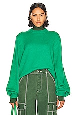 Helsa Lynnea Crew Pullover in Green, view 1, click to view large image.