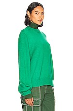Helsa Lynnea Crew Pullover in Green, view 2, click to view large image.