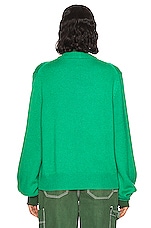 Helsa Lynnea Crew Pullover in Green, view 3, click to view large image.