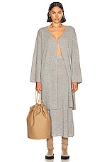 Helsa Einer Cashmere Cardigan in Heather Grey, view 1, click to view large image.