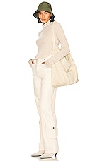 Helsa Alva Cashmere Turtleneck in Heather Oatmeal, view 4, click to view large image.