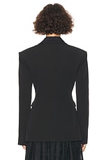 Helsa Recycled Twill S Curve Jacket in Black, view 3, click to view large image.