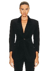 Helsa Corduroy Blazer in Black, view 1, click to view large image.