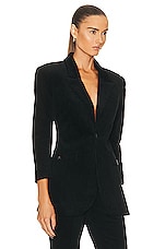 Helsa Corduroy Blazer in Black, view 2, click to view large image.