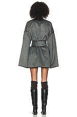 Helsa Wool Blend Blanket Coat in Grey, view 3, click to view large image.