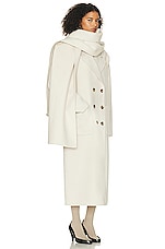 Helsa Oversized Coat With Detachable Scarf in Ivory, view 2, click to view large image.