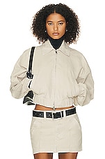 Helsa Workwear Bomber Jacket in Taupe, view 1, click to view large image.