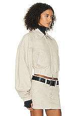 Helsa Workwear Bomber Jacket in Taupe, view 2, click to view large image.