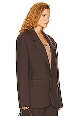 Helsa Oversized Suit Blazer in Java, view 2, click to view large image.