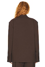 Helsa Oversized Suit Blazer in Java, view 3, click to view large image.