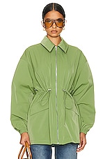 Helsa Tech Gabardine Zip Jacket in Army Green, view 1, click to view large image.