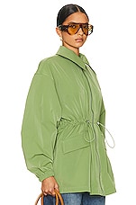 Helsa Tech Gabardine Zip Jacket in Army Green, view 2, click to view large image.