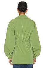 Helsa Tech Gabardine Zip Jacket in Army Green, view 3, click to view large image.