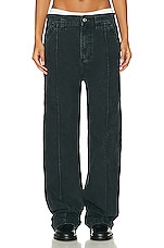 Helsa Workwear Oversized Pant in Black, view 2, click to view large image.