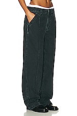 Helsa Workwear Oversized Pant in Black, view 3, click to view large image.
