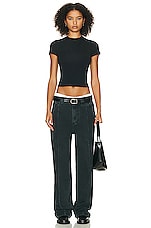 Helsa Workwear Oversized Pant in Black, view 5, click to view large image.