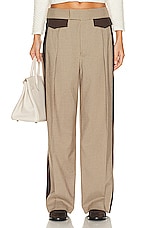 Helsa Colorblock Plaid Suit Trouser in Cafe Plaid & Java, view 1, click to view large image.
