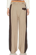 Helsa Colorblock Plaid Suit Trouser in Cafe Plaid & Java, view 3, click to view large image.