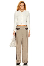 Helsa Colorblock Plaid Suit Trouser in Cafe Plaid & Java, view 4, click to view large image.
