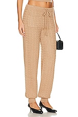 Helsa Taiki Cable Pants in Cinnamon, view 2, click to view large image.