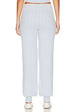 Helsa Taiki Cable Pants in Pale Blue, view 3, click to view large image.