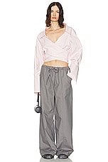 Helsa Workwear Drawcord Pants in Dark Grey, view 4, click to view large image.