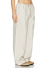 Helsa Workwear Drawcord Pants in Ecru, view 2, click to view large image.