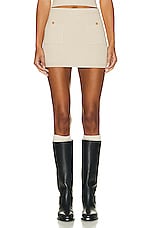 Helsa Gail Mini Skirt in Oyster, view 1, click to view large image.
