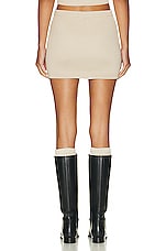 Helsa Gail Mini Skirt in Oyster, view 3, click to view large image.