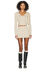 Helsa Gail Mini Skirt in Oyster, view 4, click to view large image.
