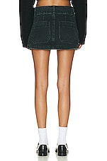 Helsa Workwear Mini Skirt in Black, view 3, click to view large image.