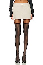 Helsa Workwear Mini Skirt in Taupe, view 1, click to view large image.