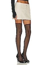 Helsa Workwear Mini Skirt in Taupe, view 2, click to view large image.