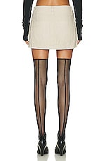 Helsa Workwear Mini Skirt in Taupe, view 3, click to view large image.