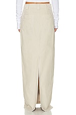 Helsa Workwear Long Skirt in Taupe, view 3, click to view large image.