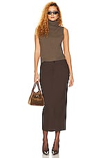 Helsa Trouser Midi Skirt in Java, view 4, click to view large image.