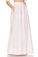 Helsa Poplin Maxi Skirt in Pale Pink, view 2, click to view large image.