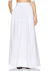 Helsa Poplin Maxi Skirt in White, view 1, click to view large image.
