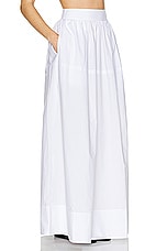 Helsa Poplin Maxi Skirt in White, view 2, click to view large image.