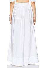 Helsa Poplin Maxi Skirt in White, view 3, click to view large image.