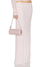Helsa Sheer Knit Layered Maxi Skirt in Ballet Pink, view 2, click to view large image.
