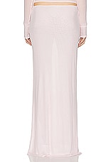 Helsa Sheer Knit Layered Maxi Skirt in Ballet Pink, view 3, click to view large image.