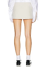 Helsa Workwear Apron Mini Skirt in Ecru, view 3, click to view large image.