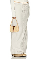 Helsa Workwear Drawcord Maxi Skirt in Ecru, view 2, click to view large image.