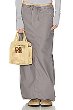 Helsa Workwear Drawcord Maxi Skirt in Dark Grey, view 1, click to view large image.
