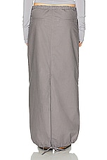 Helsa Workwear Drawcord Maxi Skirt in Dark Grey, view 3, click to view large image.