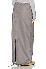 Helsa Workwear Drawcord Maxi Skirt in Dark Grey, view 4, click to view large image.