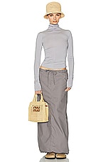 Helsa Workwear Drawcord Maxi Skirt in Dark Grey, view 5, click to view large image.