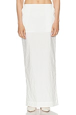 Helsa Crinkle Maxi Skirt in White, view 1, click to view large image.