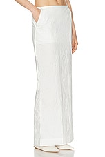 Helsa Crinkle Maxi Skirt in White, view 2, click to view large image.